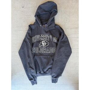 Champion University of Colorado Hoodie Pullover Sweatshirt Gray Small